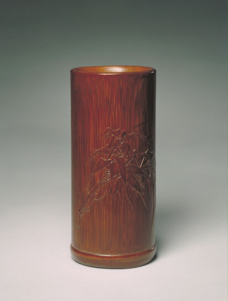 图片[1]-Pu Zhongqian’s bamboo brush holder-China Archive